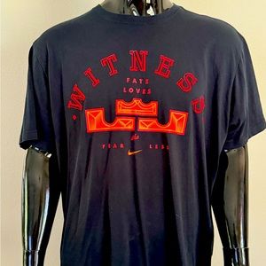 Black and Red Nike Lebron James Dri fit t-shirt